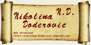 Nikolina Doderović vizit kartica